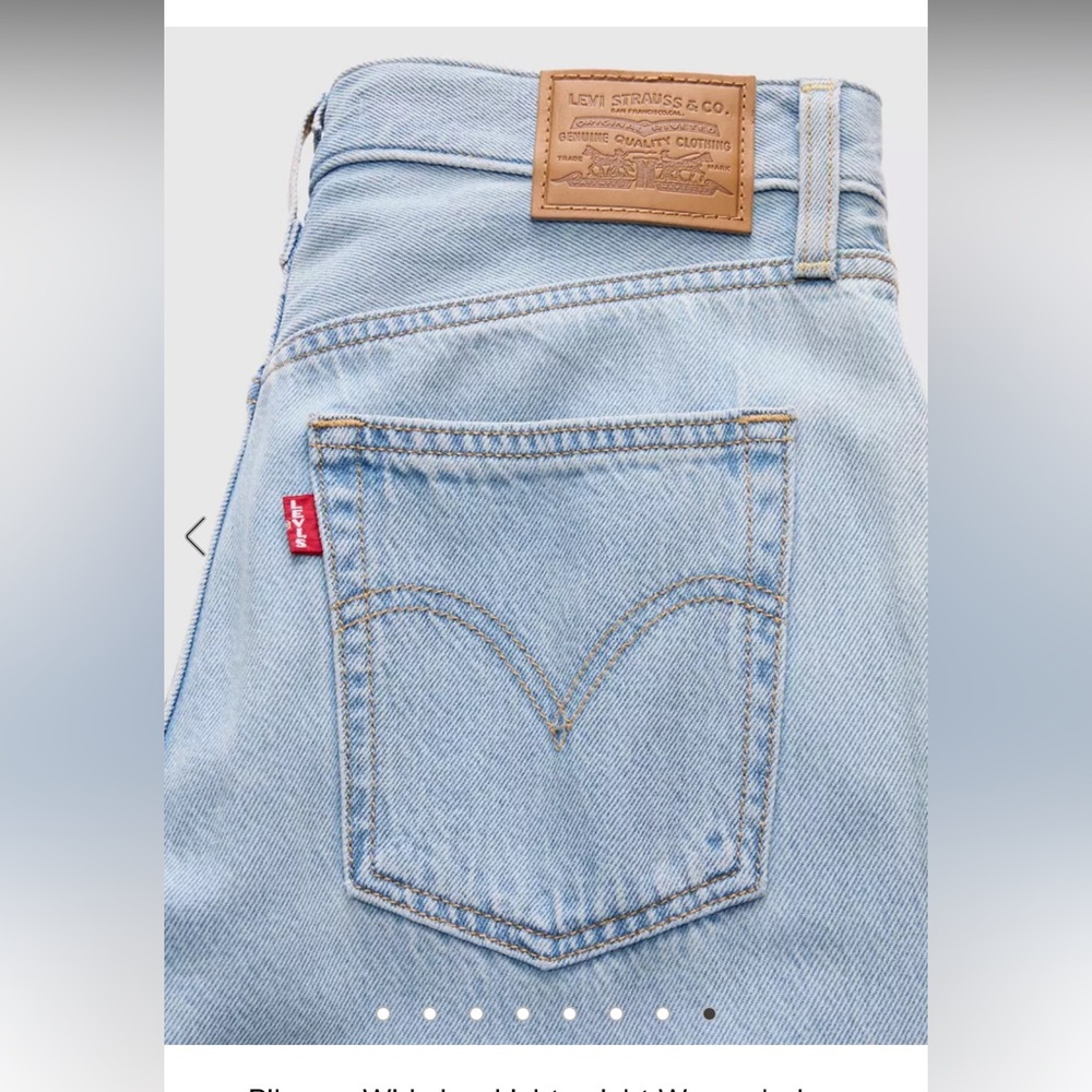 Levi’s Light Wash Wide Leg Women’s Jeans Linen blend NWT - Picture 5 of 7